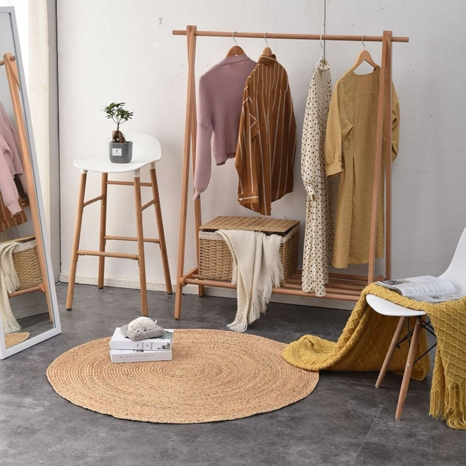 Tapis Artisanal En Rotin Tressé Fait Main