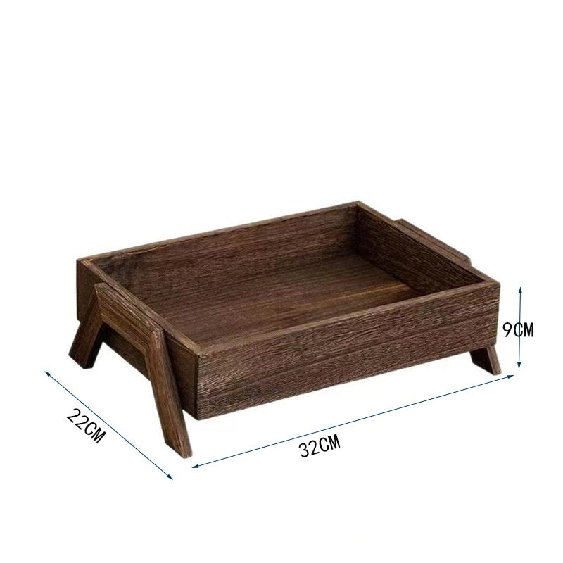 Plateau De Rangement En Bois Massif